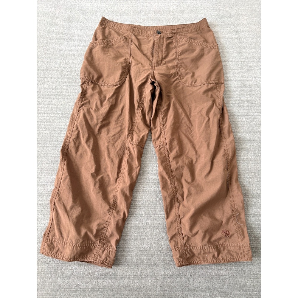 Mountain Hardware Pants Women 8 Brown Capri Hiking Camping Outdoors